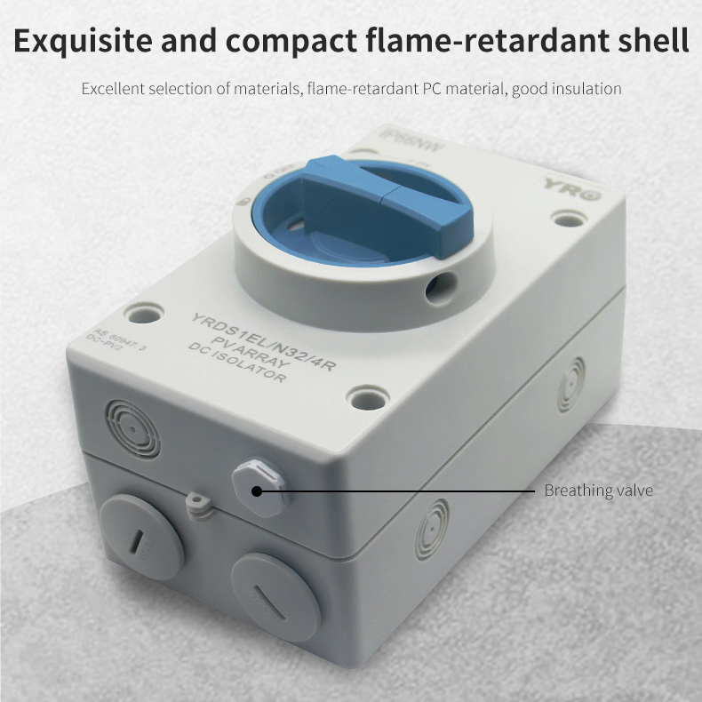 China 1000V 32A Waterproof DC Isolator Switch SISO for Solar PV Array  factory and suppliers