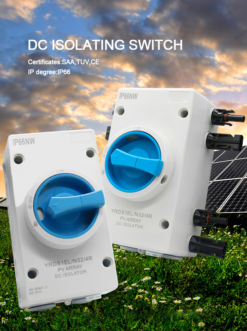 Volta-Switch DC Isolator for Solar PV up to 1000V/32A