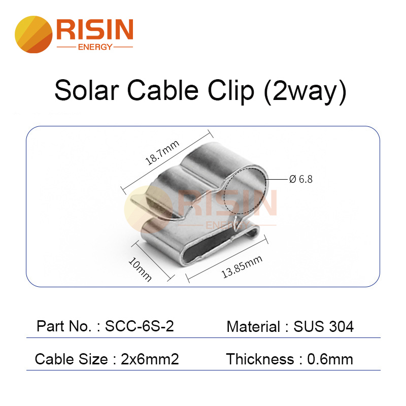 solar cable clip 2way 2x6mm2